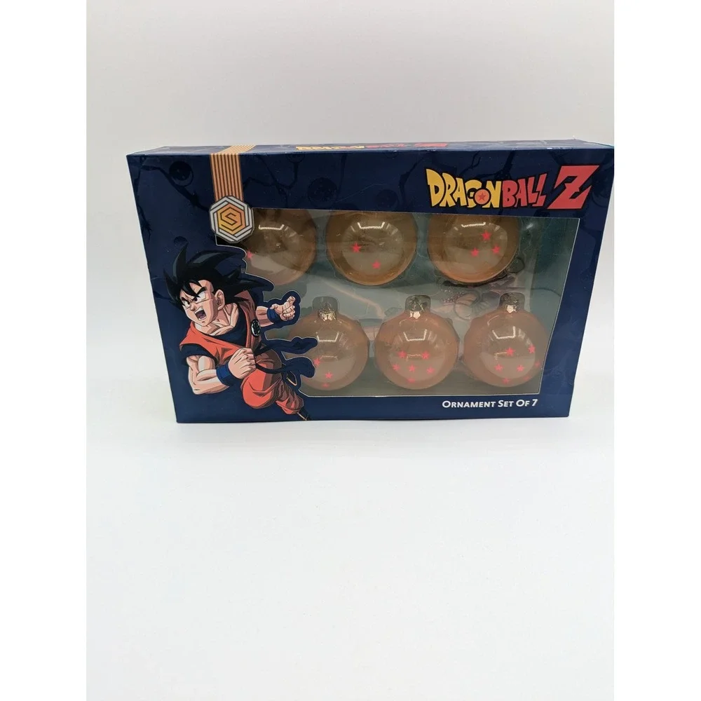 Dragon Ball Z Ornament Set of 7 Christmas Dragon Balls Funimation Toei Goku Box